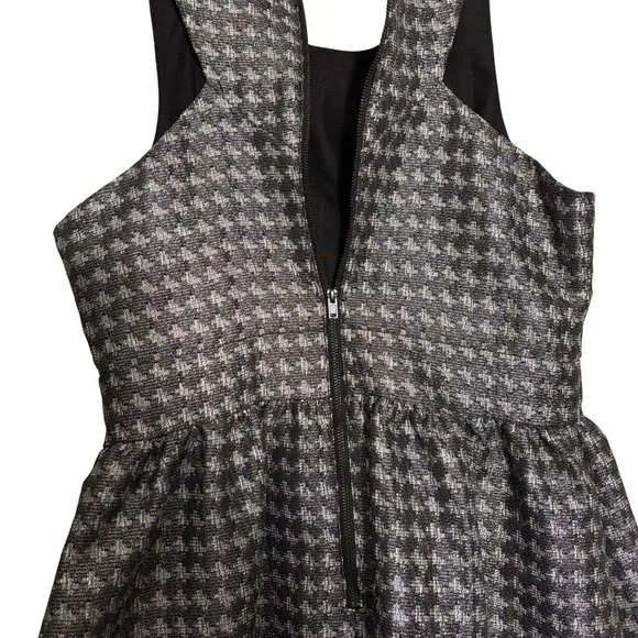 Isani For Target Black & Silver Feminine Retro Style Houndstooth Sleeveless - Picture 8 of 15